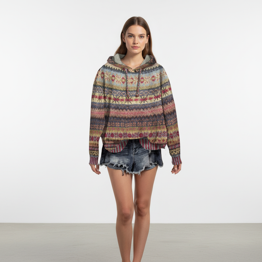 Gestreepte Dames Hoodie - Claudia 0
