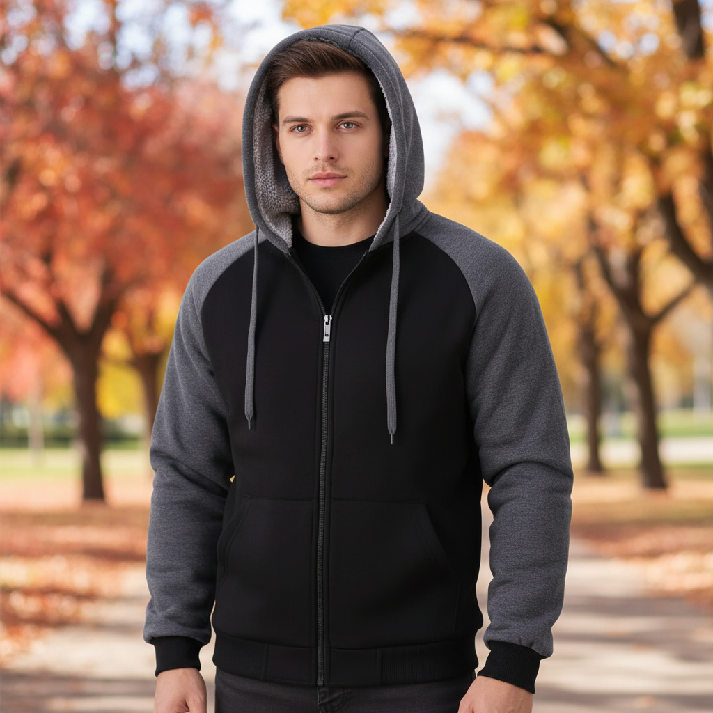 Gevoerd herenhoodie - Moritz 1