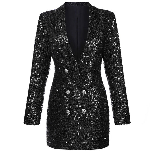 Glänzendes Mini-Blazerkleid Damen - Shine 2