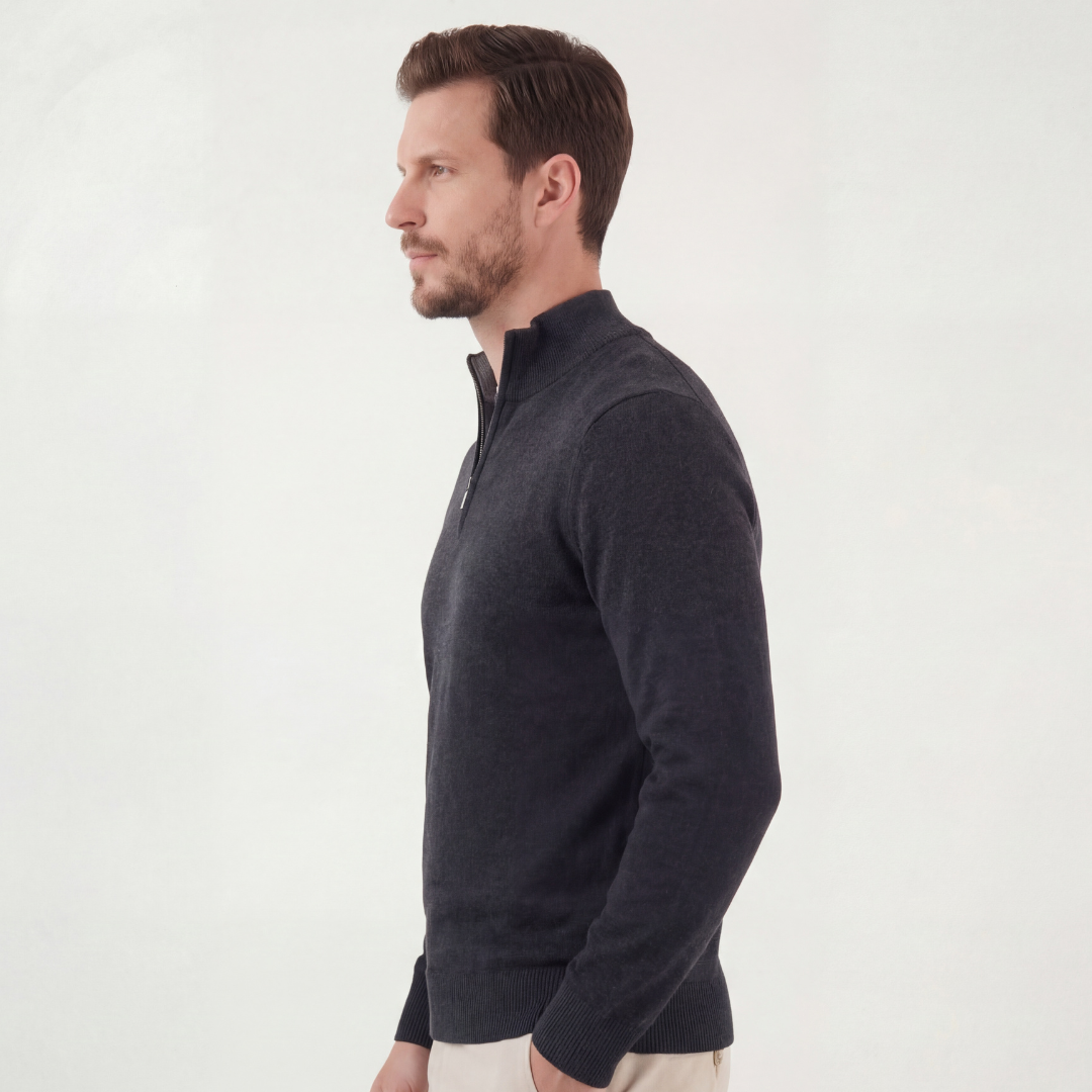 Half-Zip Sweater Heren | Gestructureerde Pasvorm & Layering 2