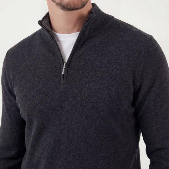 Half-Zip Sweater Heren | Gestructureerde Pasvorm & Layering 4