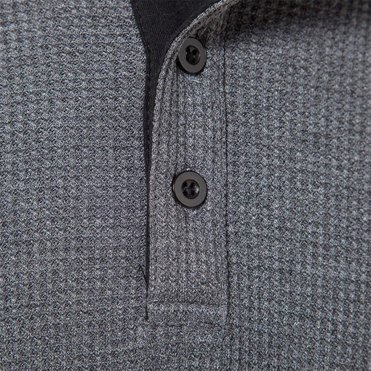 Henley-Shirt Herren | Langarm & Strukturierte Optik