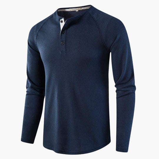 Henley-Shirt Herren | Langarm & Strukturierte Optik