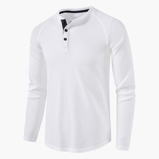 Henley-Shirt Herren | Langarm & Strukturierte Optik