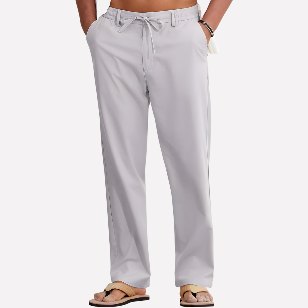 Heren Broek| Lichte Katoenen Zomerbroek met Trekkoord