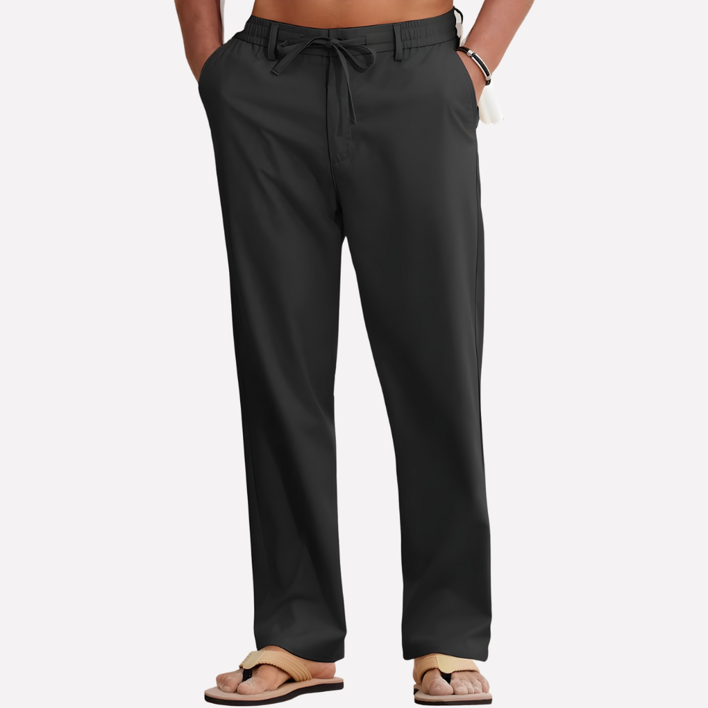Heren Broek| Lichte Katoenen Zomerbroek met Trekkoord