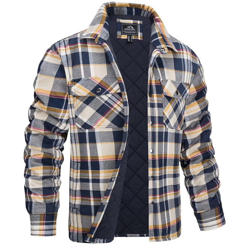Heren Geruite Jas | Winterjas | Comfortabel warm in herfst & winter