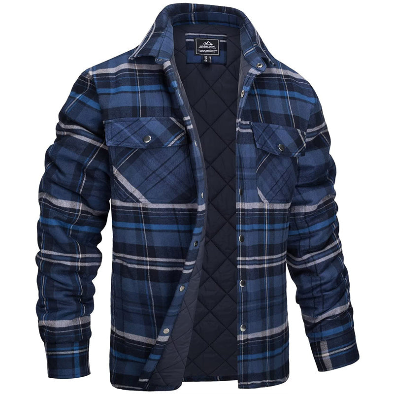 Heren Geruite Jas | Winterjas | Comfortabel warm in herfst & winter