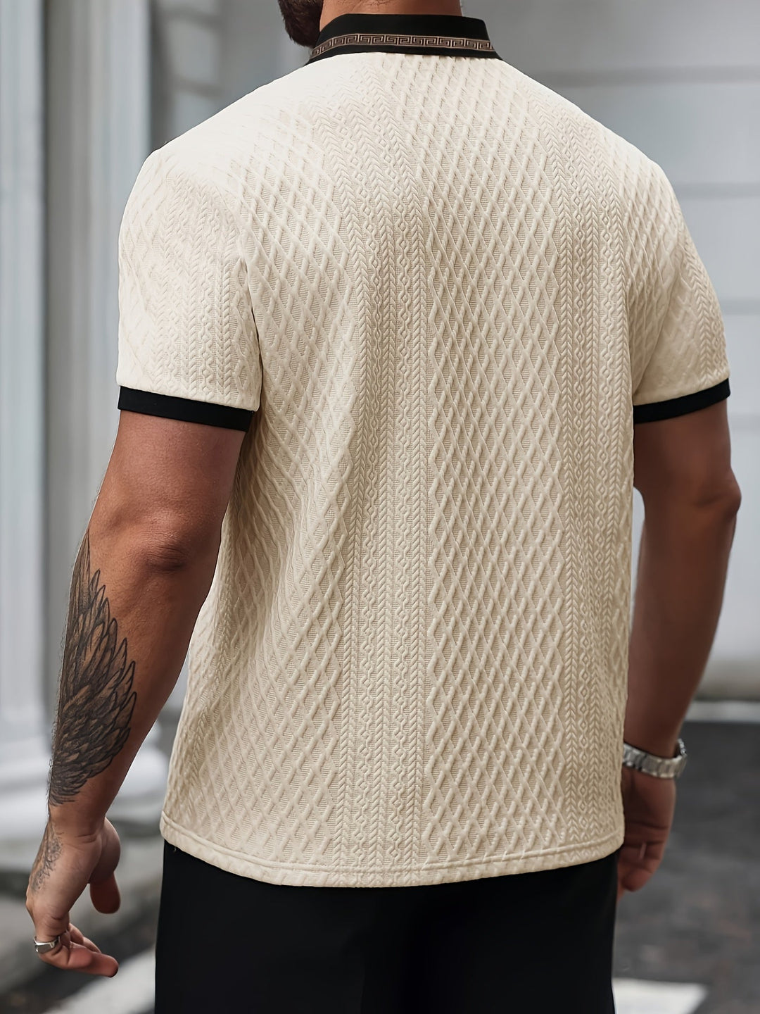 Heren Polo | Short-Sleeved Premium Textured Shirt