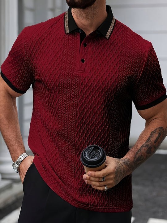 Heren Polo | Short-Sleeved Premium Textured Shirt