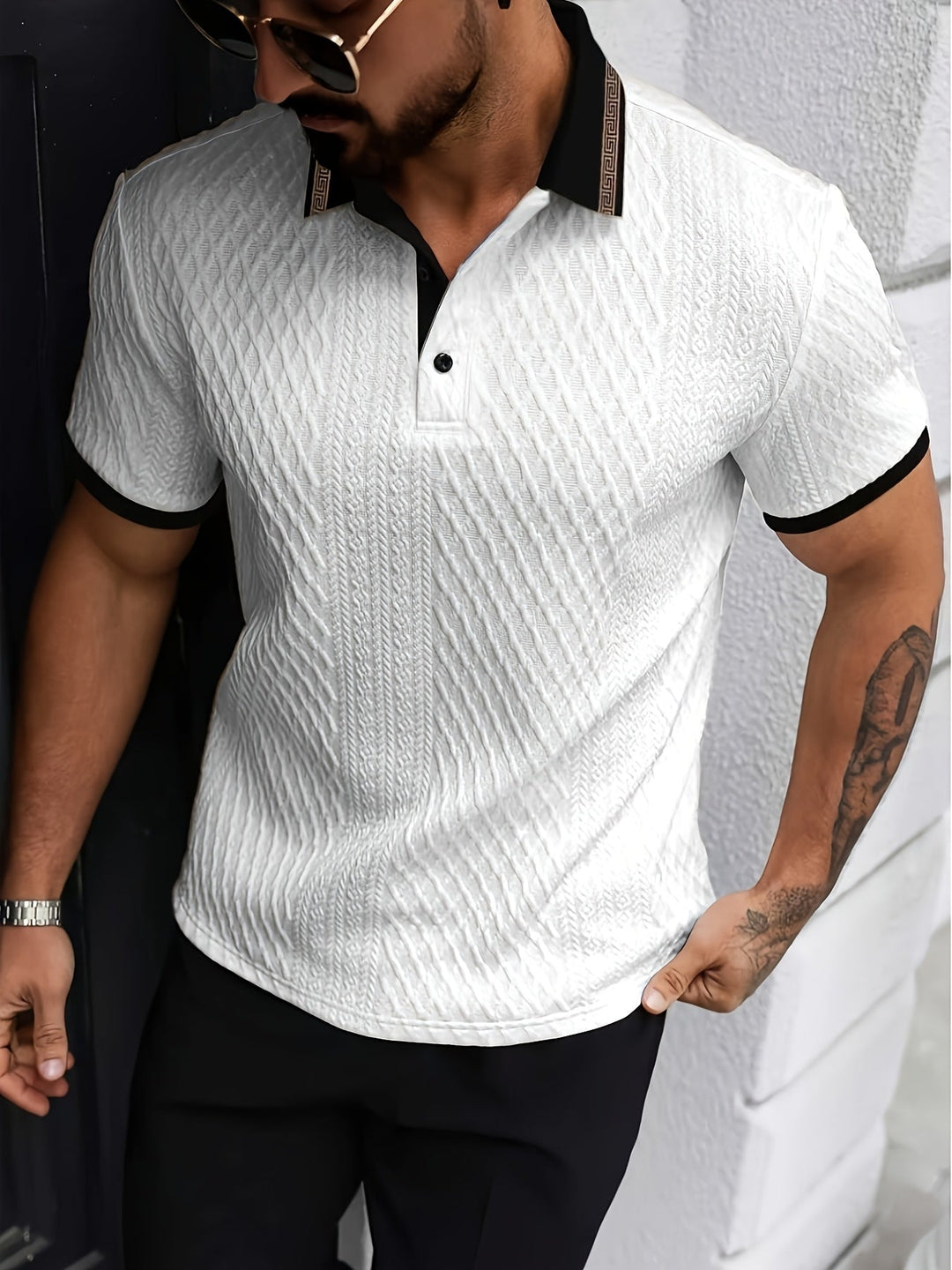 Heren Polo | Short-Sleeved Premium Textured Shirt