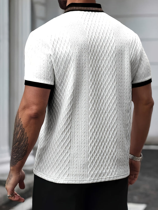 Heren Polo | Short-Sleeved Premium Textured Shirt