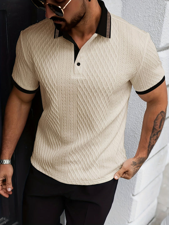 Heren Polo | Short-Sleeved Premium Textured Shirt