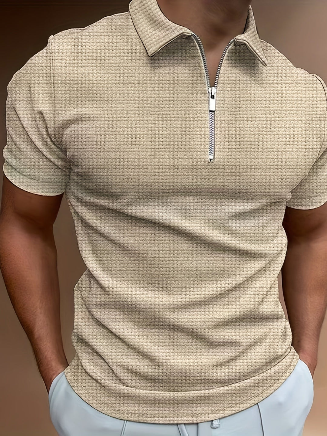 Heren Polo | Short-Sleeved with Zip