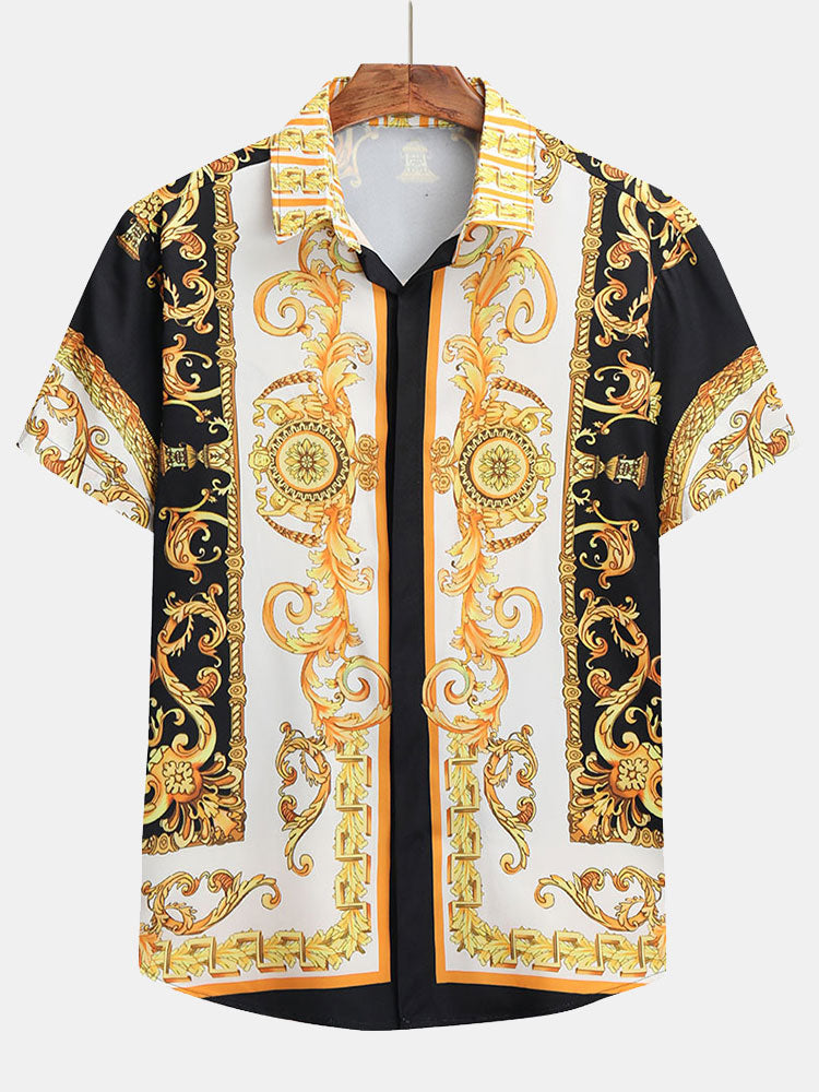 Heren Set | Barok Print & Comfortabele Pasvorm
