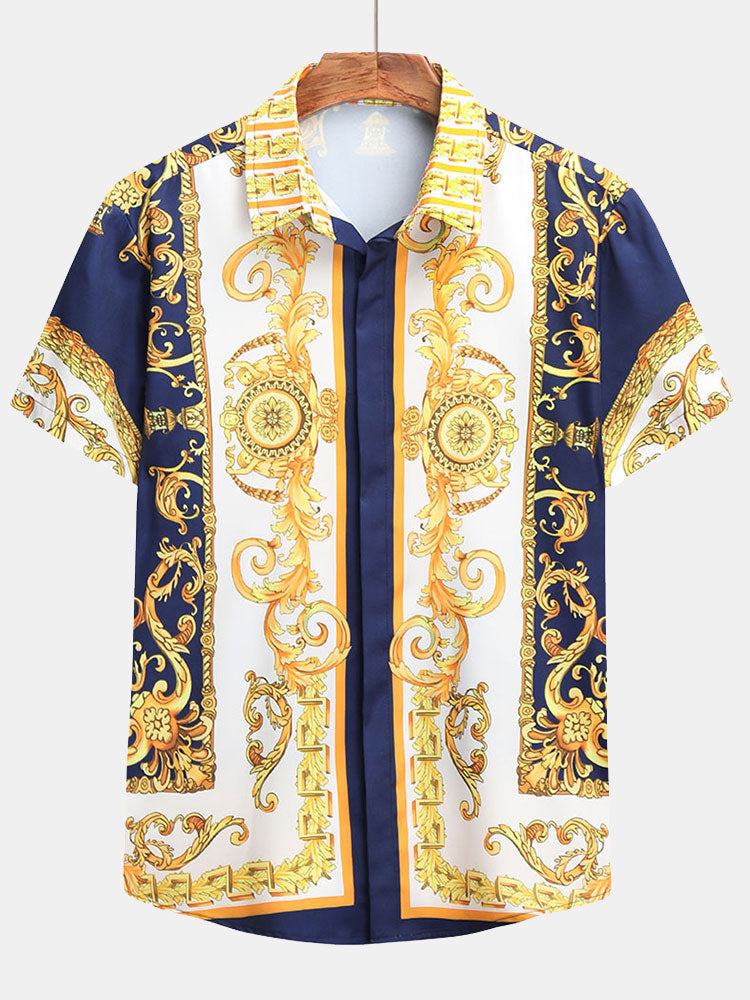 Heren Set | Barok Print & Comfortabele Pasvorm