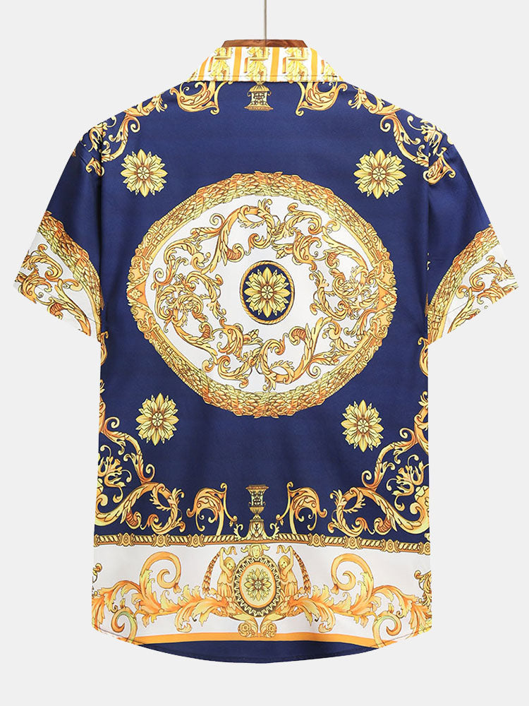 Heren Set | Barok Print & Comfortabele Pasvorm