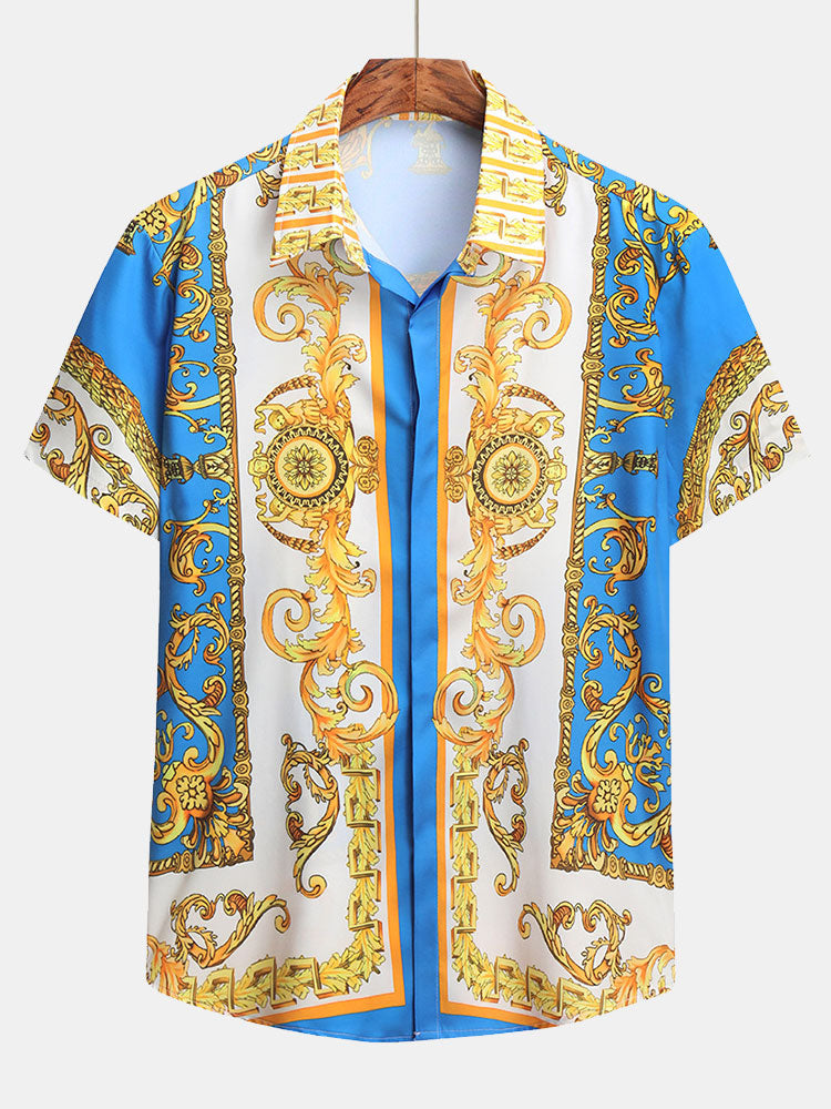 Heren Set | Barok Print & Comfortabele Pasvorm