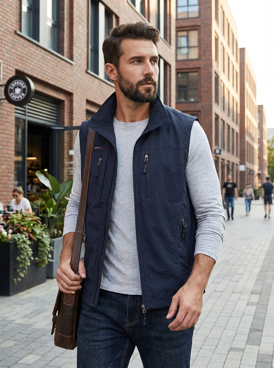 Heren bodywarmer | Ritssluiting & Slimme Opbergzakken