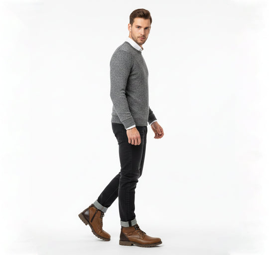 Heren Halfhoge Warme Laarzen Retro Stijl 5