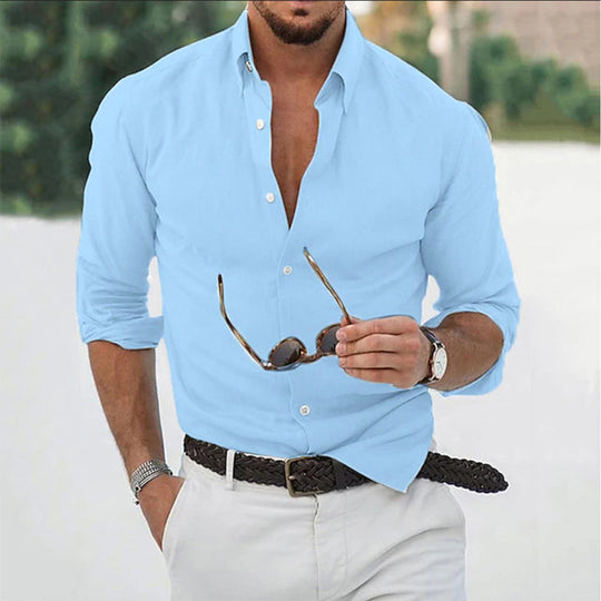 Heren Overhemd Lange Mouwen Casual Formeel 1
