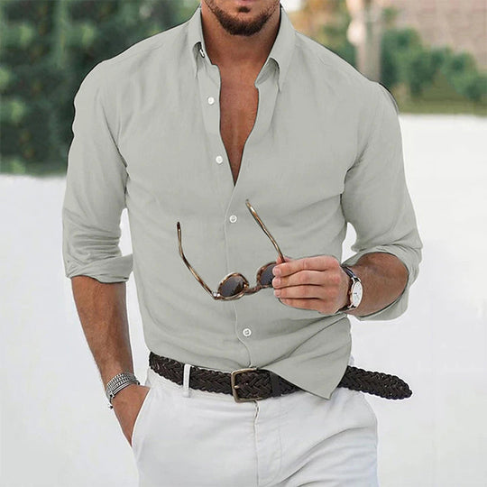 Heren Overhemd Lange Mouwen Casual Formeel 2
