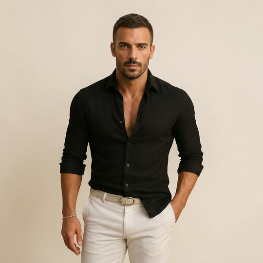 Heren Slim Fit Overhemd Montarello 1