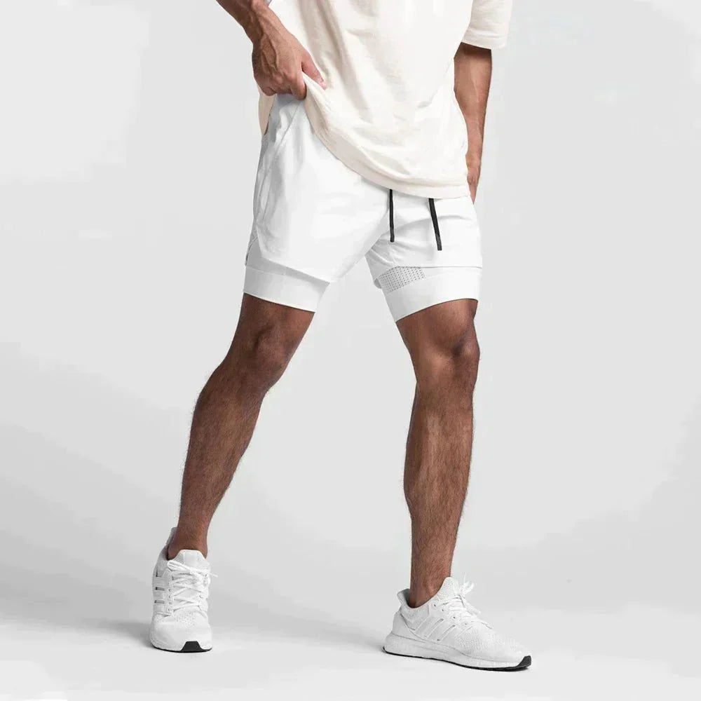 Heren Slim Fit Shorts – Geschikt voor Sport en Vrije Tijd, Met Elastische Taille 0