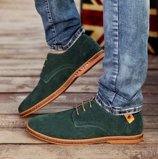Heren Suède Derby Schoenen Met Vetersluiting En Textuurafwerking 1