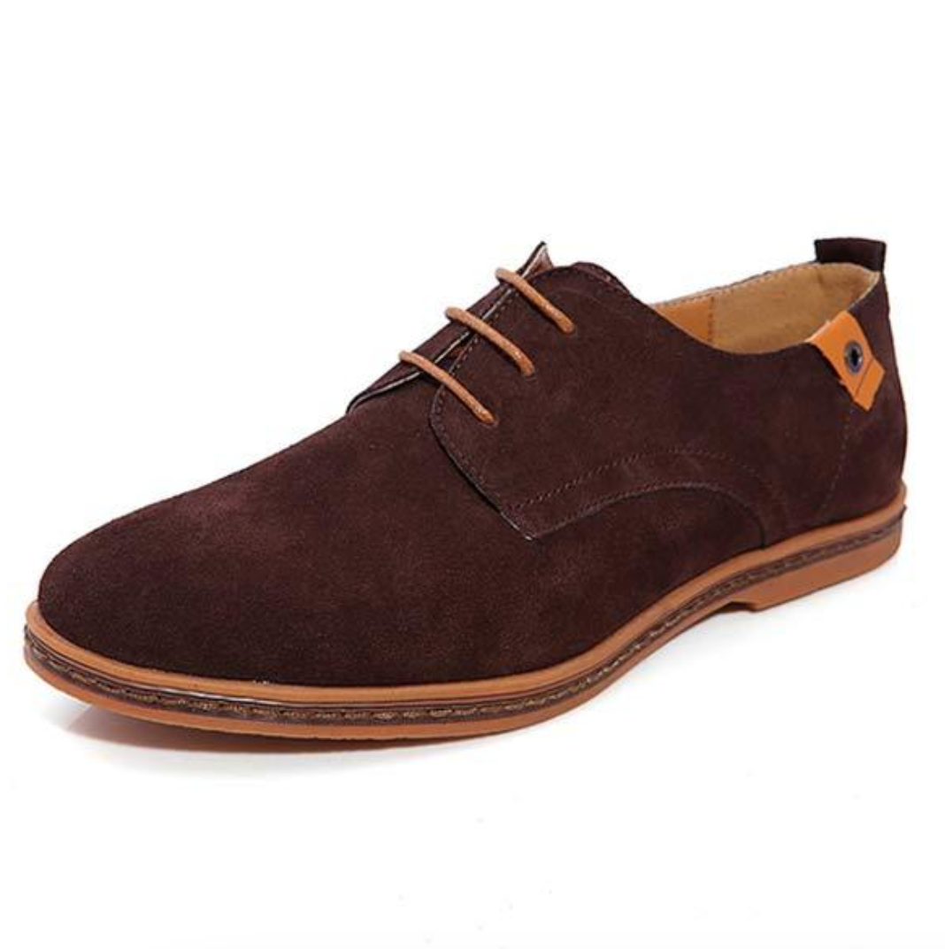 Heren Suède Derby Schoenen Met Vetersluiting En Textuurafwerking 3
