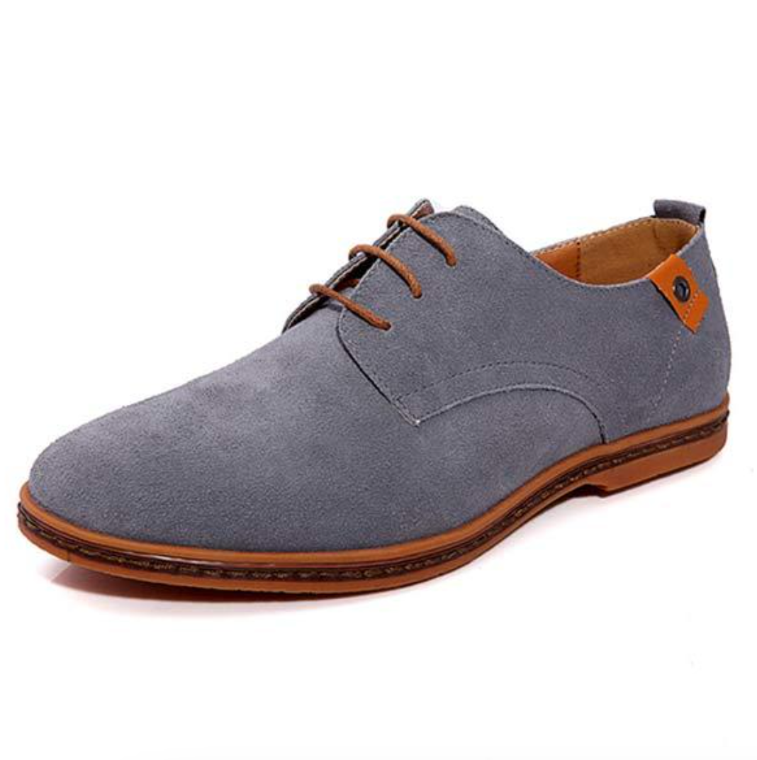 Heren Suède Derby Schoenen Met Vetersluiting En Textuurafwerking 5