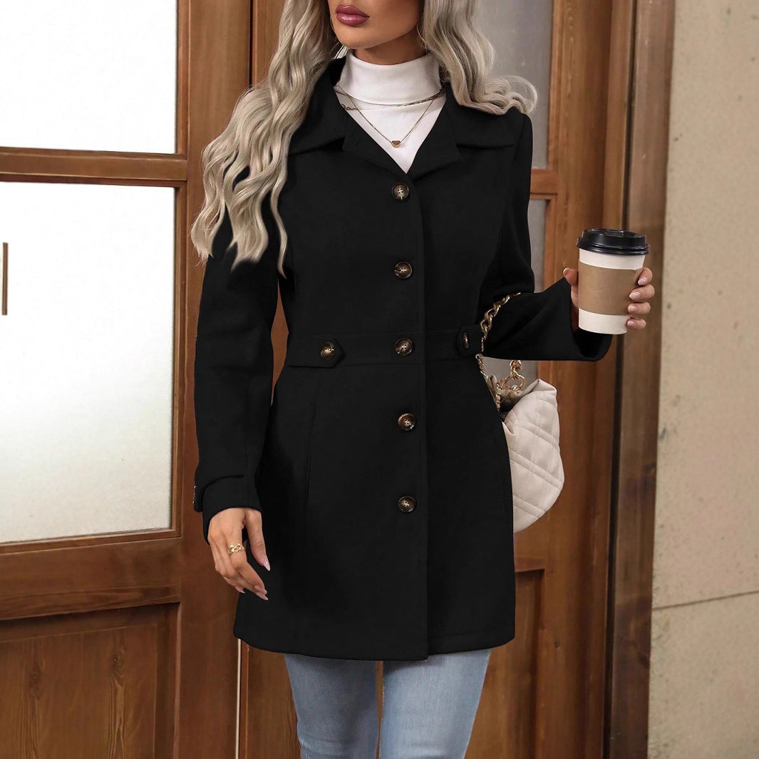 Herfst Dames Trenchcoat Ceintuur Getailleerd Tussenseizoen 5