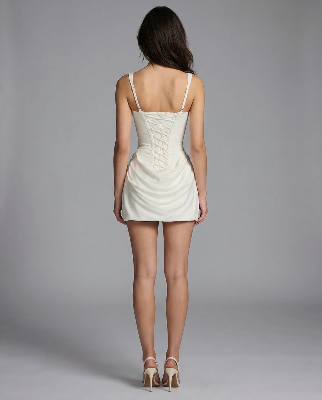 Herminie Dames Jurk | Mini Lengte | Corset Look 7