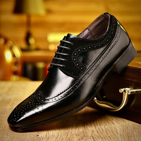 Herren Business Schuhe Gepolstert Rutschfeste Laufsohle 5