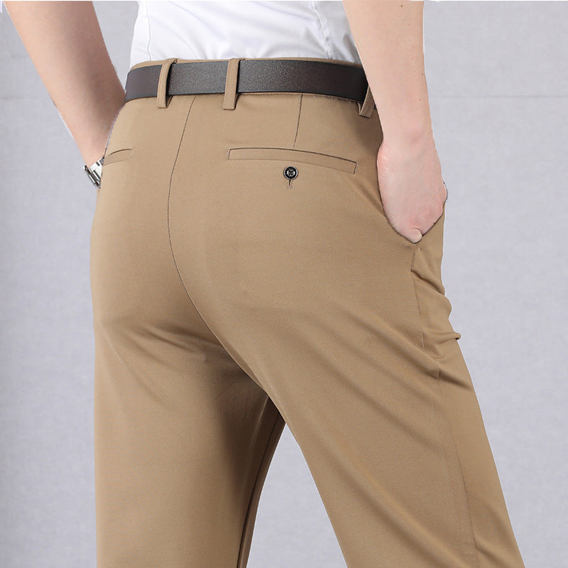 Herren Anzughose Elastisch Bügelfrei High Waist Stretch 3