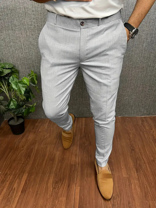 Herren Hose modern gerades Bein elastischer Bund mit Stretch Komfort 3
