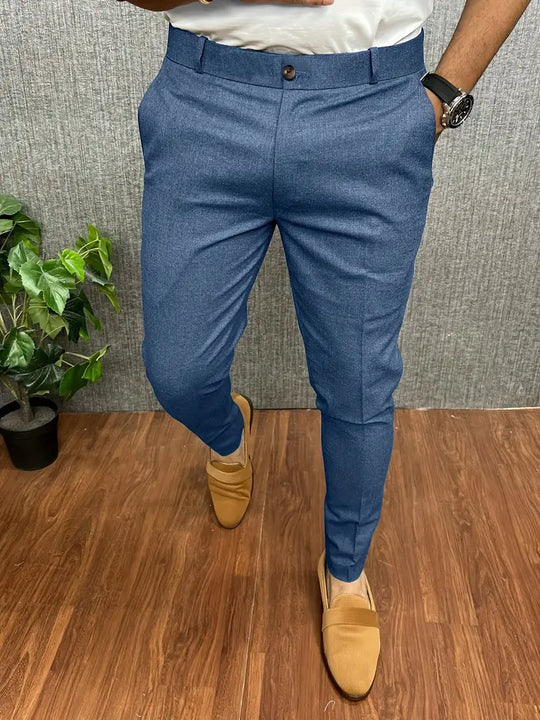 Herren Hose modern gerades Bein elastischer Bund mit Stretch Komfort 4