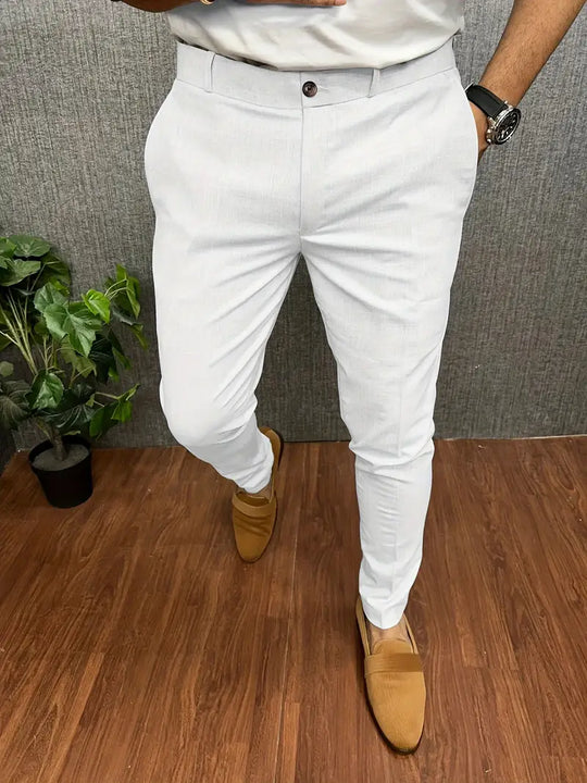 Herren Hose modern gerades Bein elastischer Bund mit Stretch Komfort 8