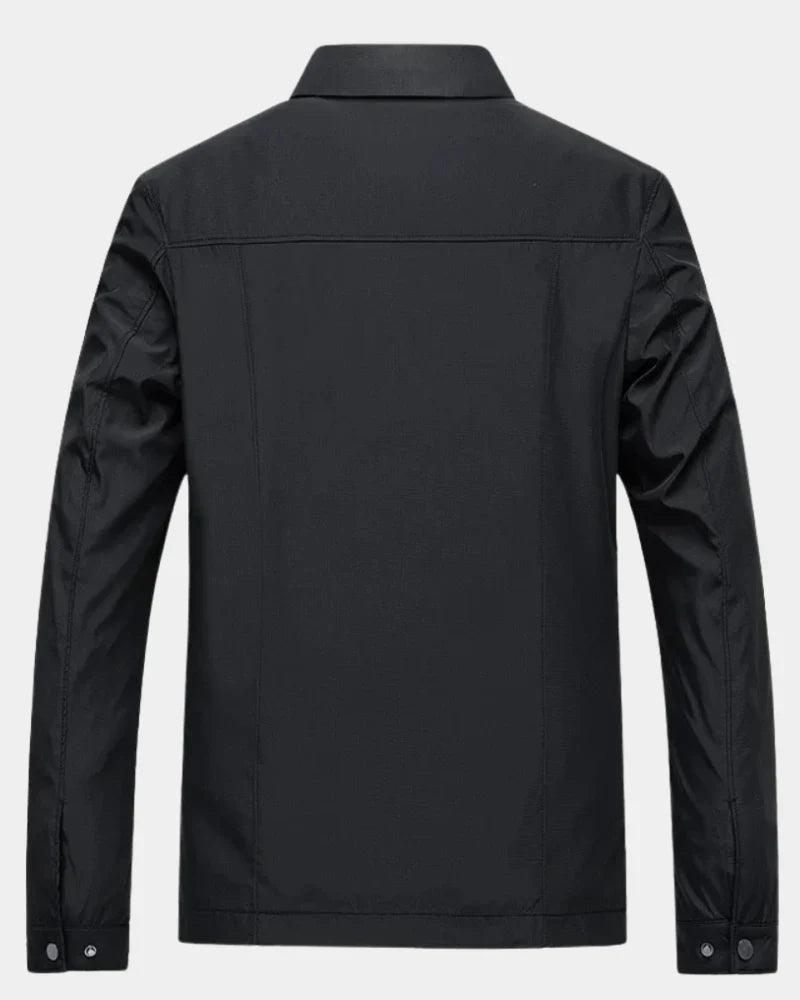 Herrenjacke Winddicht Regular Fit | Übergangsjacke Schwarz 1