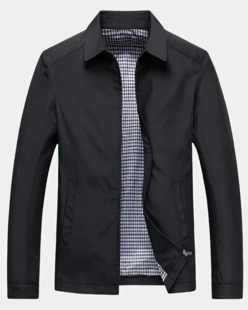 Herrenjacke Winddicht Regular Fit | Übergangsjacke Schwarz 0