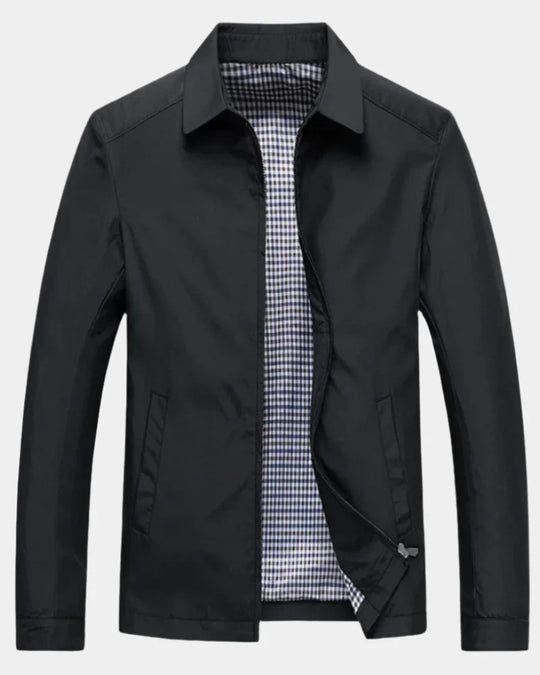 Herrenjacke Winddicht Regular Fit | Übergangsjacke Schwarz 0