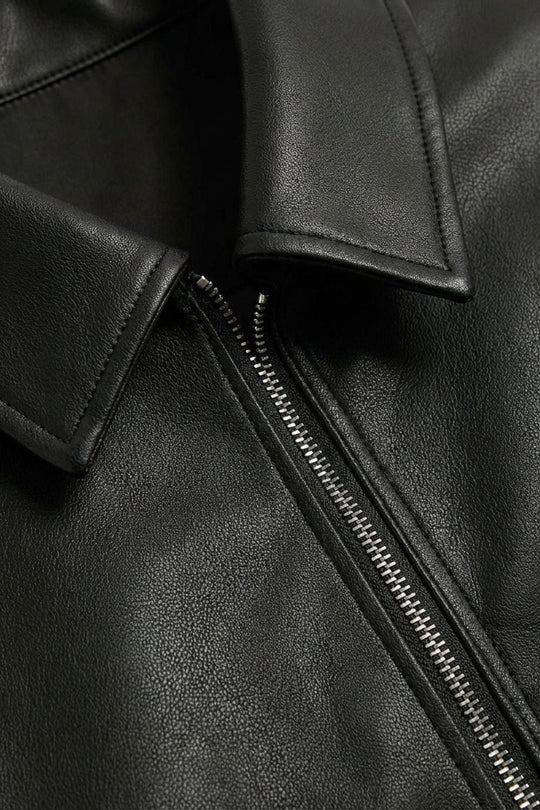 Herren Jacke Reißverschluss Eingrifftaschen Umlegekragen mit Taschen