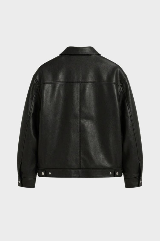 Herren Jacke Reißverschluss Eingrifftaschen Umlegekragen mit Taschen