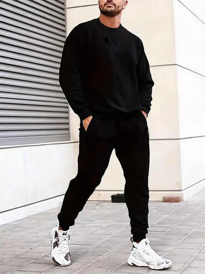 Herren Jogginganzug Atmungsaktiv Slim Fit Trainingsanzug 4