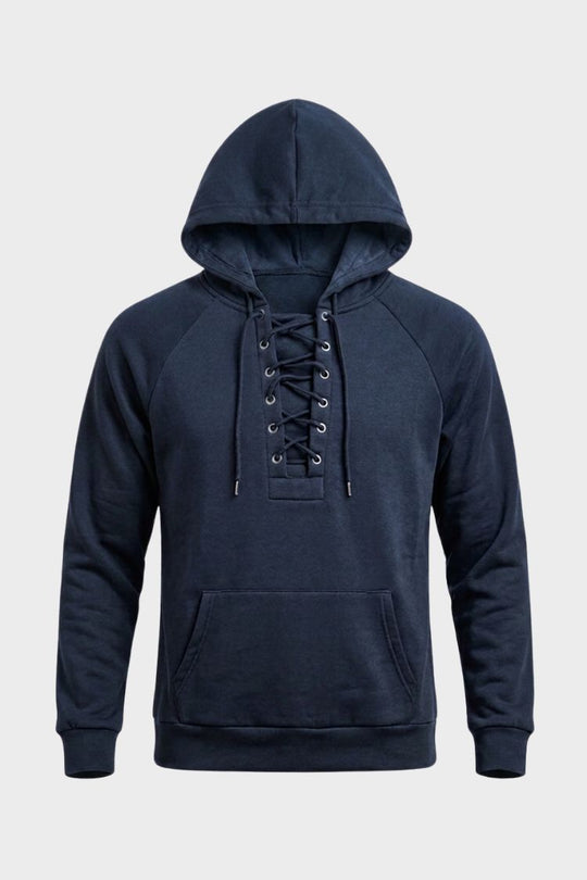 Herren Kapuzenpullover Schnürkragen Langarm Hoodie 6