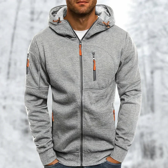 Herren Kapuzenjacke mit Reißverschluss Warm und Bequem 2