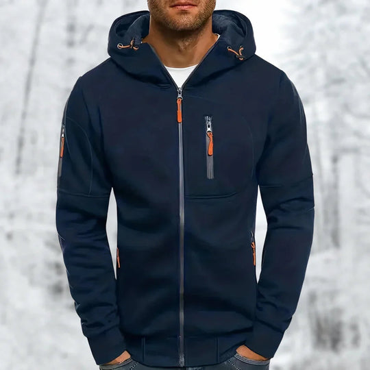 Herren Kapuzenjacke mit Reißverschluss Warm und Bequem 5