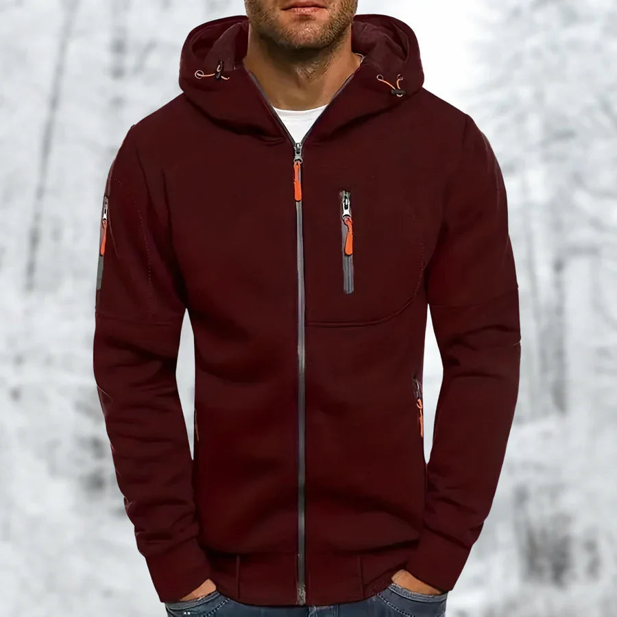 Herren Kapuzenjacke mit Reißverschluss Warm und Bequem 6