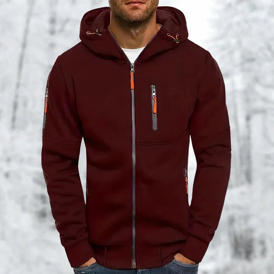 Herren Kapuzenjacke mit Reißverschluss Warm und Bequem 6