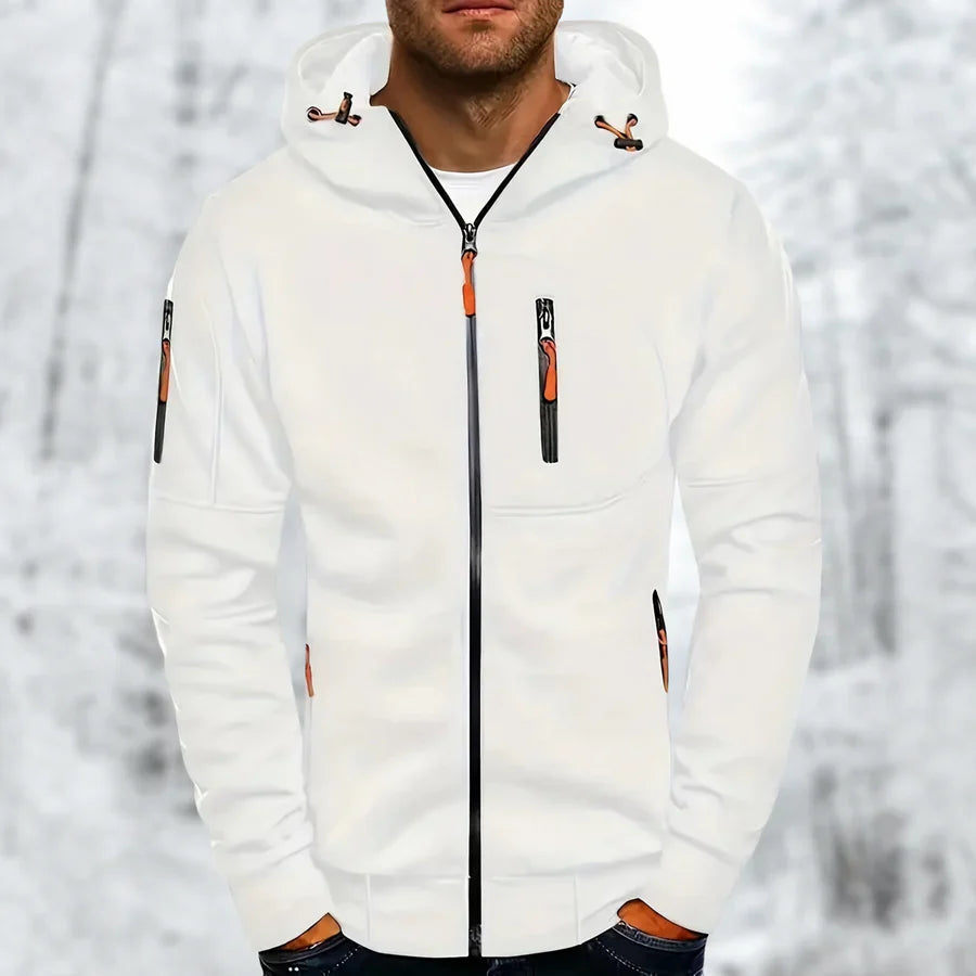 Herren Kapuzenjacke mit Reißverschluss Warm und Bequem 7